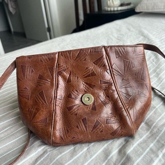 Sharif Vintage Brown Genuine Leather Crossbody Bag - Picture 7 of 9